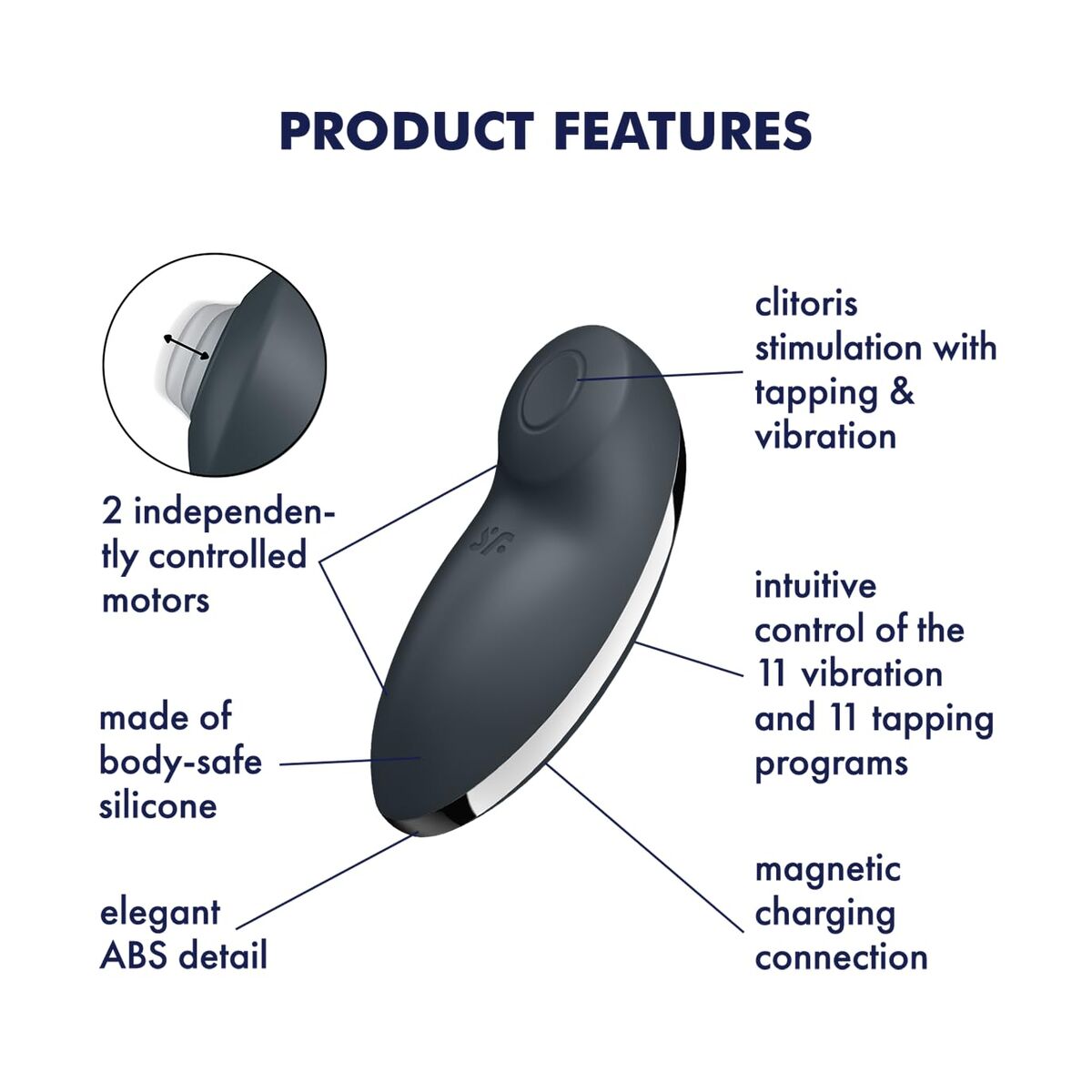 Erotic massager Satisfyer Grey